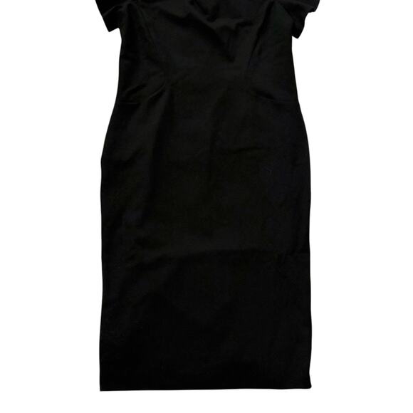 NWT The Fold Cocktail Dress - Black Short Sleeves - Midi Sheath - Size 12 - Picture 6 of 12